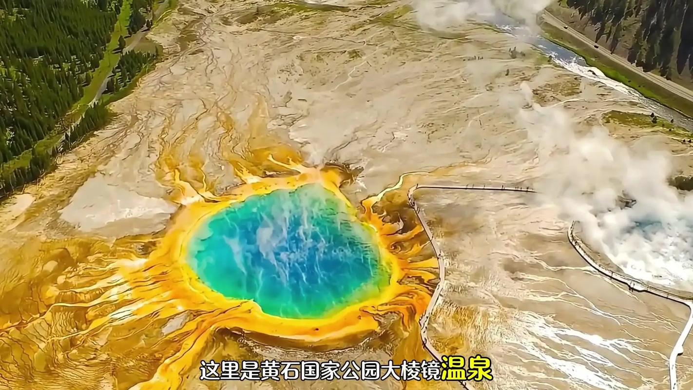 大棱鏡溫泉 黃石之地，自然的顏色狂歡